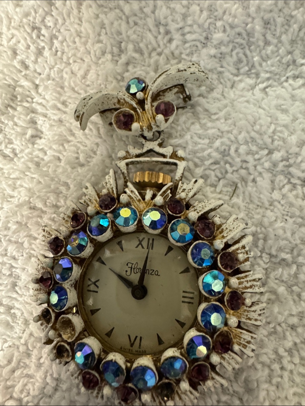 Forenza Blue and Purple Jeweled watch